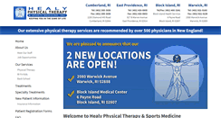 Desktop Screenshot of healyphysicaltherapy.com