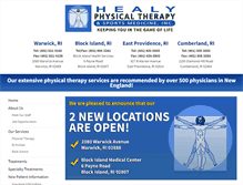 Tablet Screenshot of healyphysicaltherapy.com